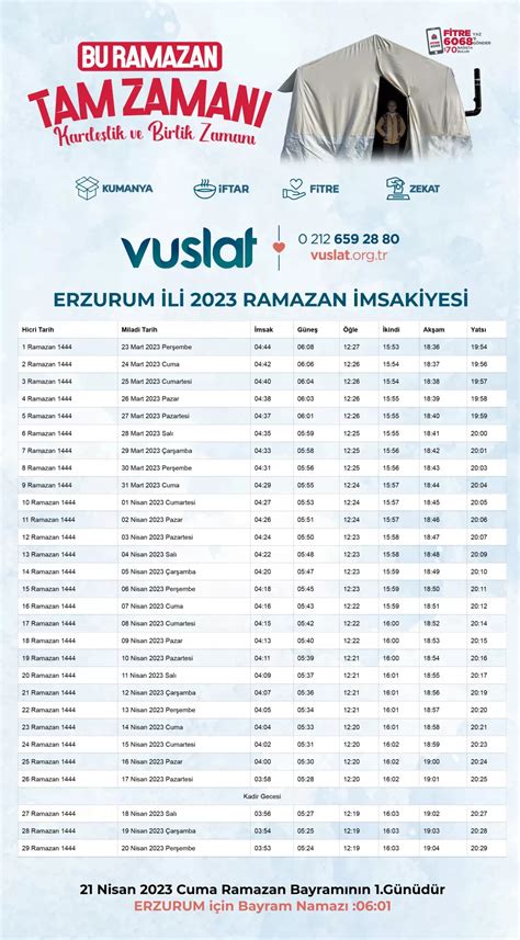 Erzurum Iftar Time Imsakiye Erzurum Iftar Time 2024၊ Diyanet Sahur Times၊ Imsak၊ Tarawih စတင်သည့်အချိန်။